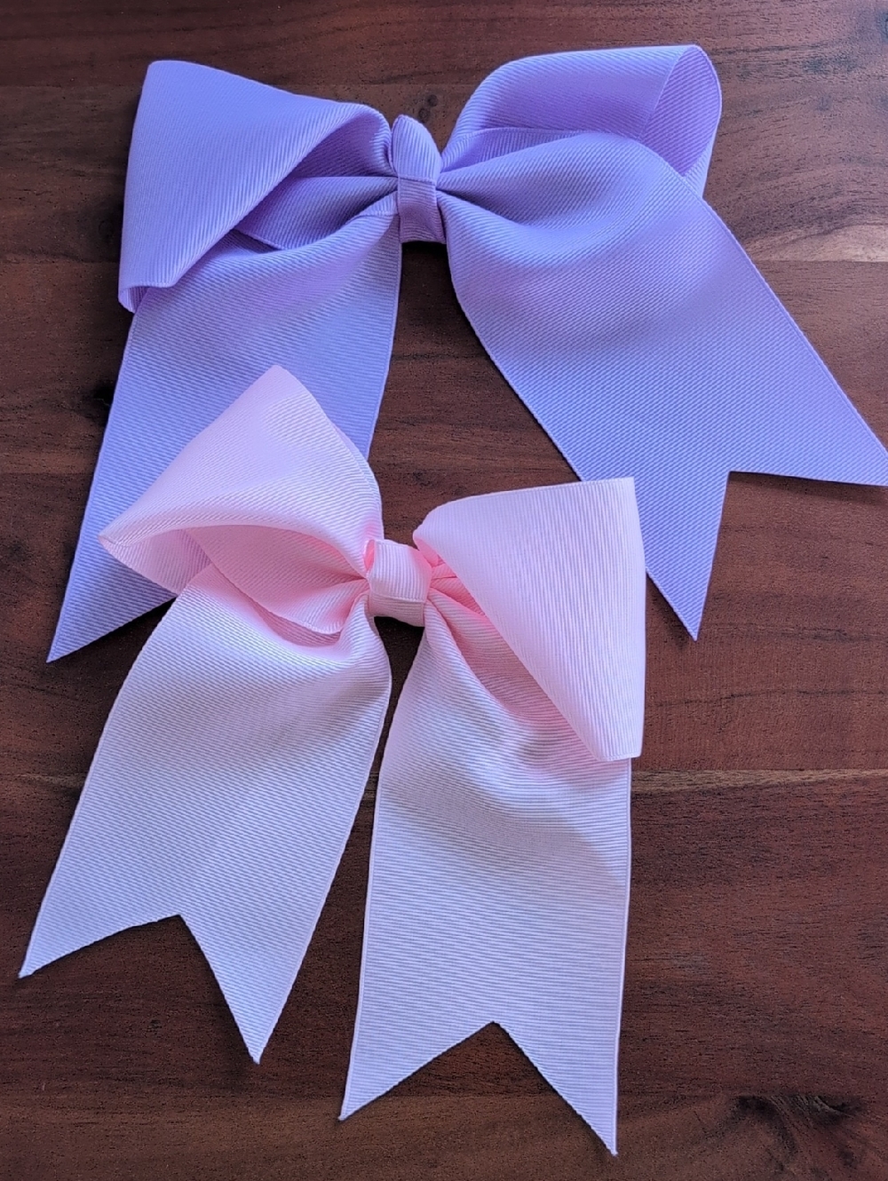 Kids Grosgrain Hair Bows - Pink and Lavender
